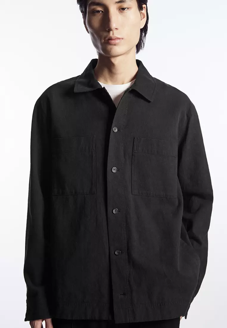 Buy COS Textured Linen-Blend Overshirt 2024 Online