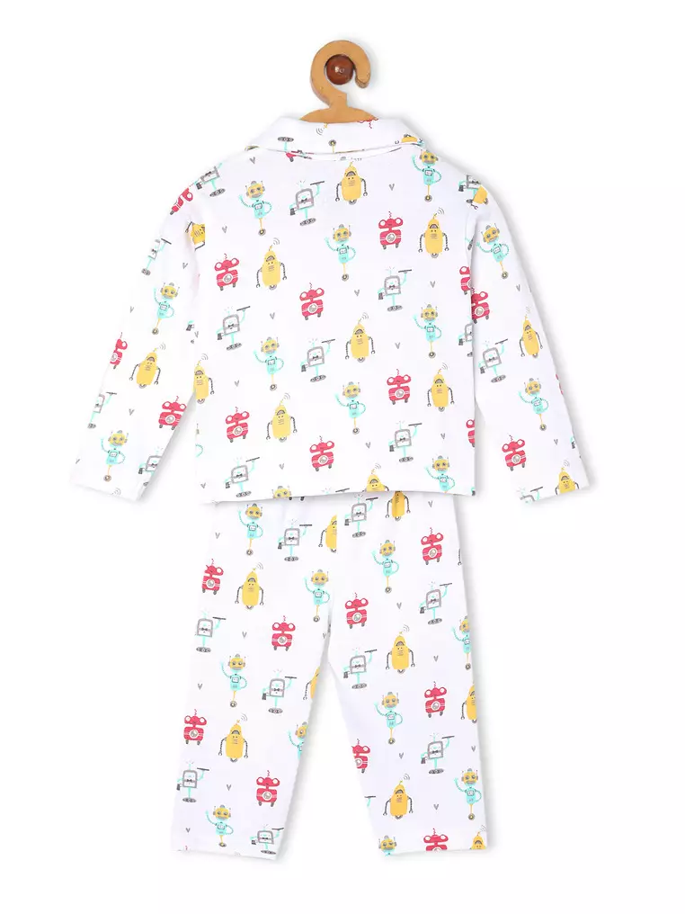 Baby and Kids Pajama Nightsuit Set- Robo Club