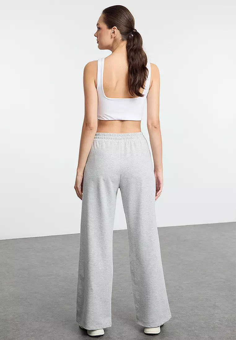 Elastic Wide Leg Pants