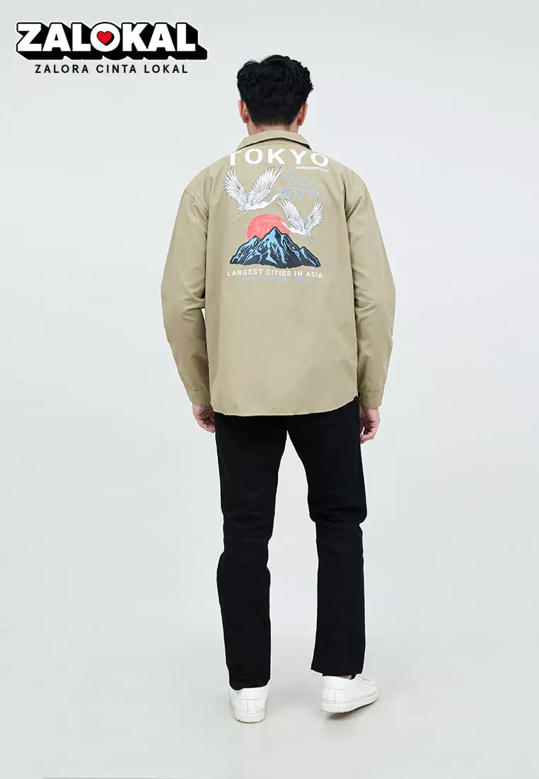 Houseofcuff Jaket Parka Jacket Cream motif Unisex Tokyo City