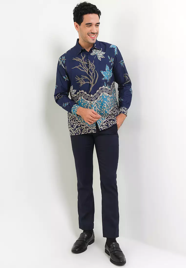 Ranting Kemeja Batik Exclusive Premium Pria Casual Modern Lengan Panjang