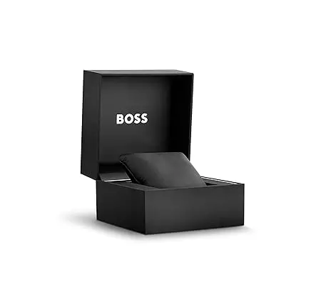 Hugo Boss Silver Steel Black Dial Chronograph Men's Watch - 1514101