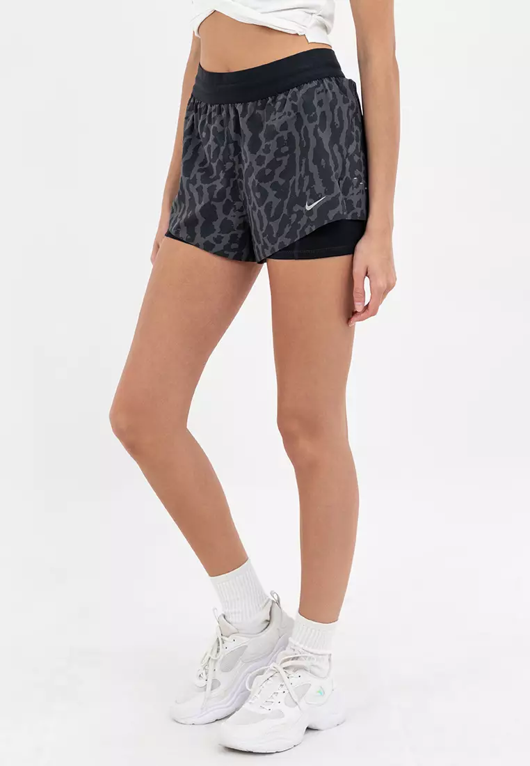 Women's Dri-FIT Mid-Rise 2-in-1 Printed Running Shorts