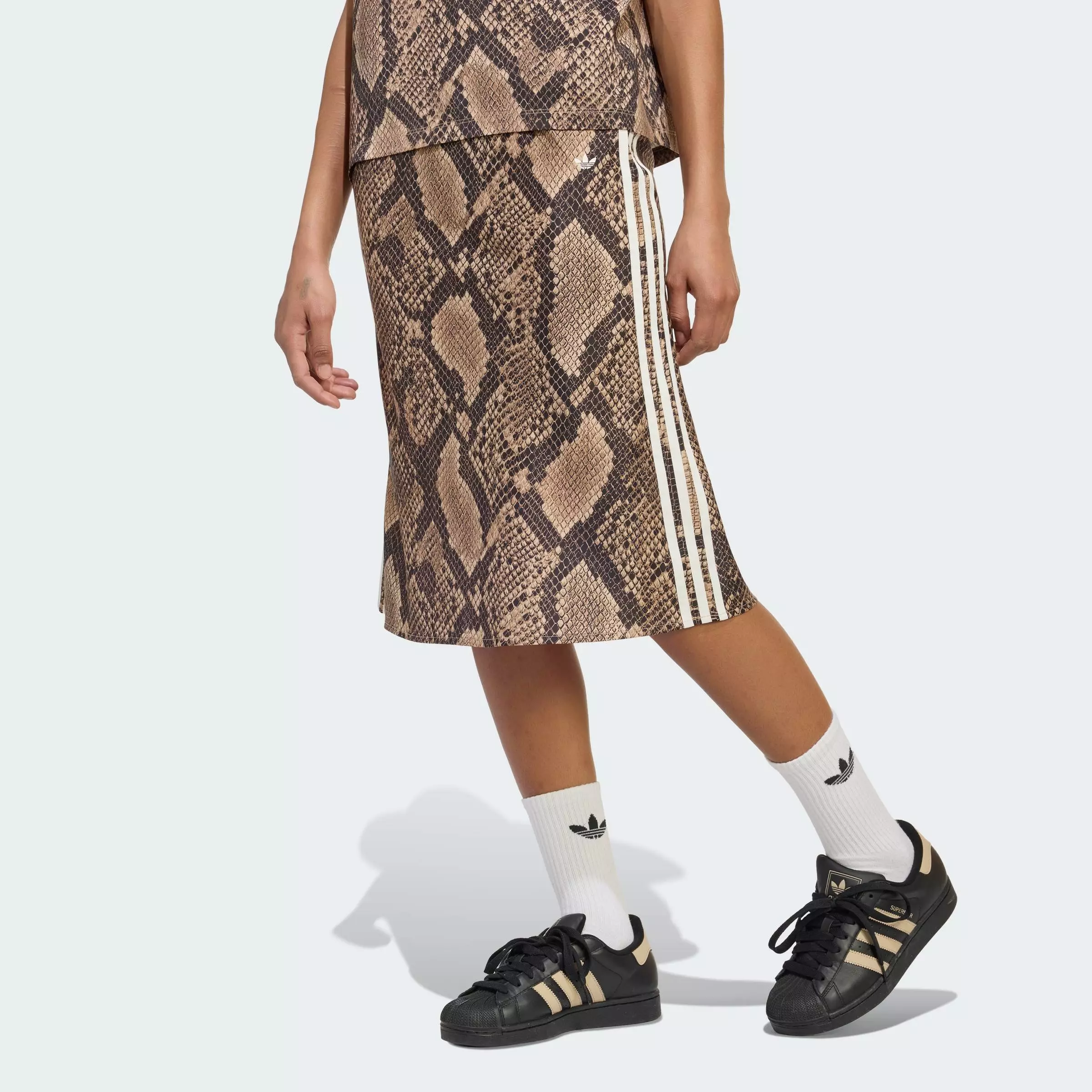 Buy ADIDAS Lifestyle SNAKE PRINT SATIN SKIRT Women Beige KX1894