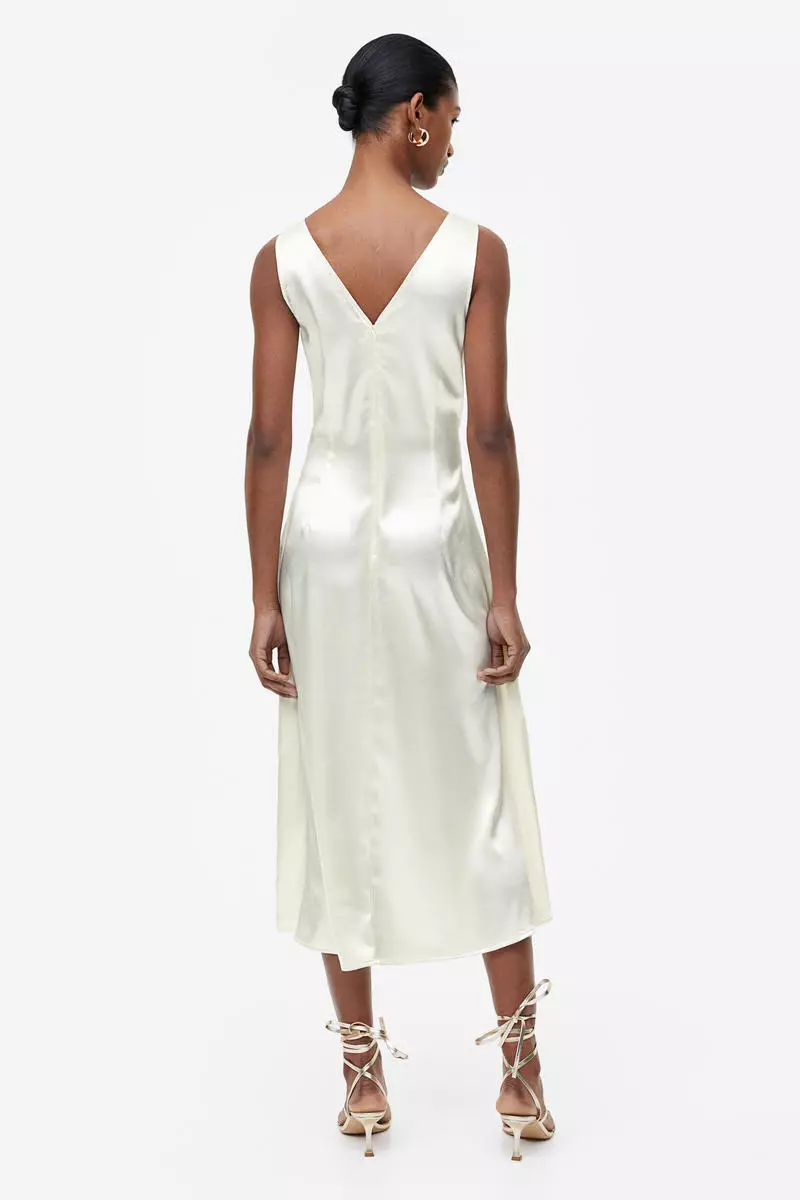Ruched satin dress