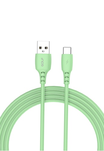 Latest Gadget green Golf GC-79 Liquid Silicone Type-C Cable – Green B9891ES4038E9BGS_1