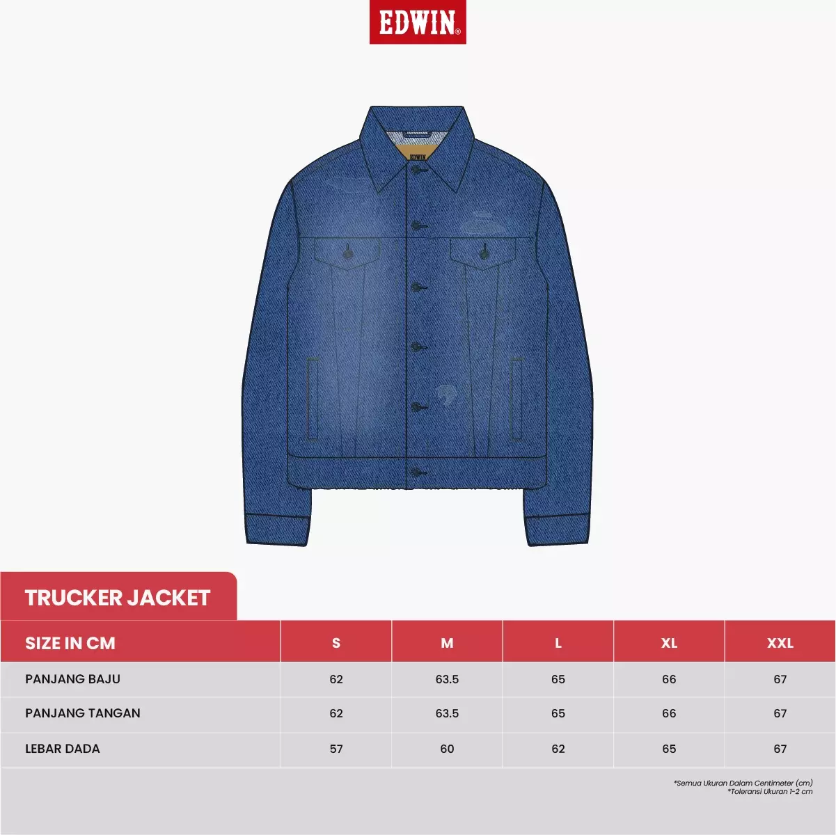 Jacket Denim Trucker Relaxed Fit Light Blue Distress