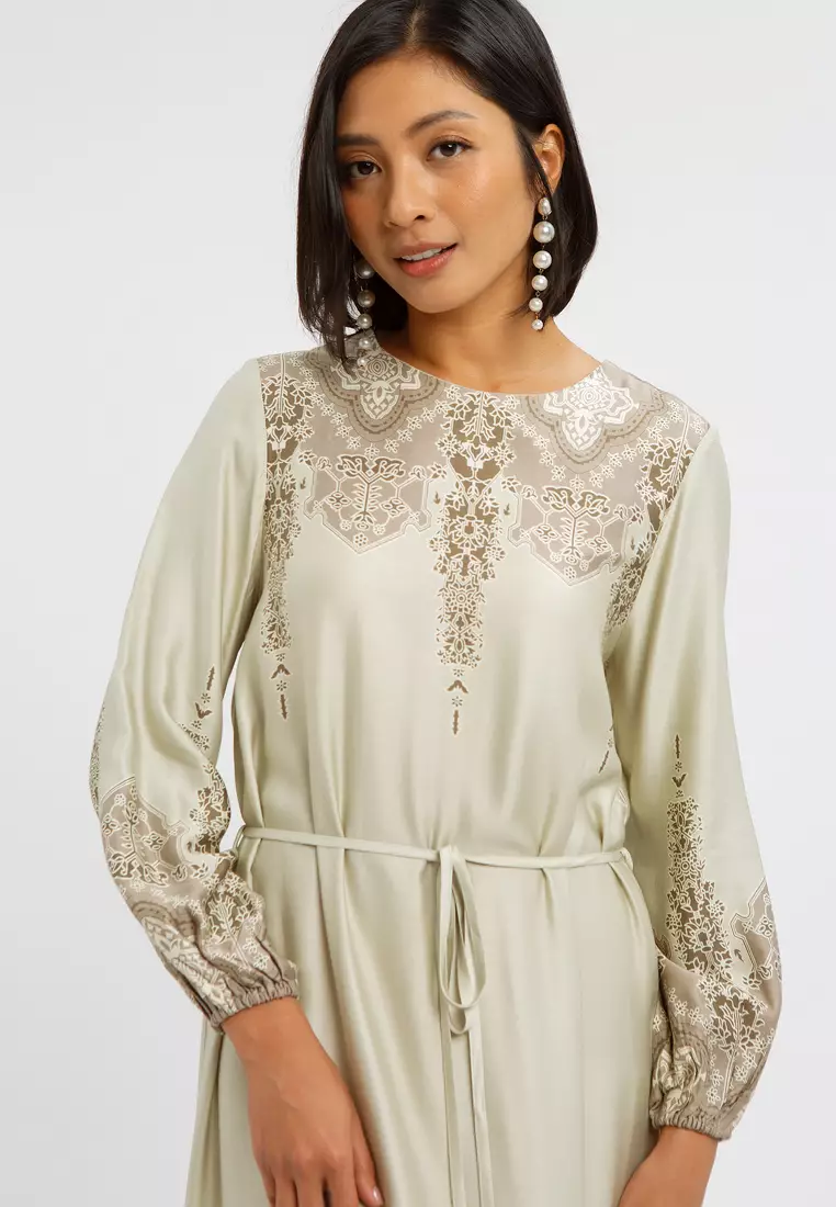 Minimal Gamis Nasira Grant Beige