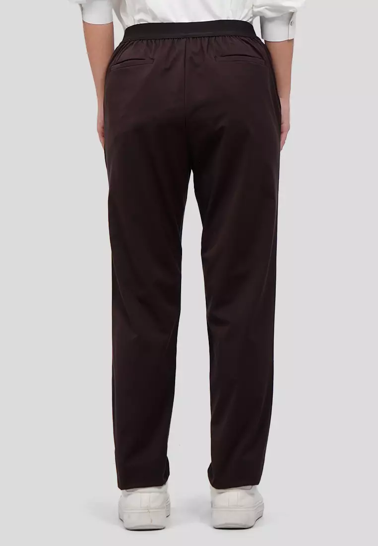 Basic Tapered Pants with Elastic Waist