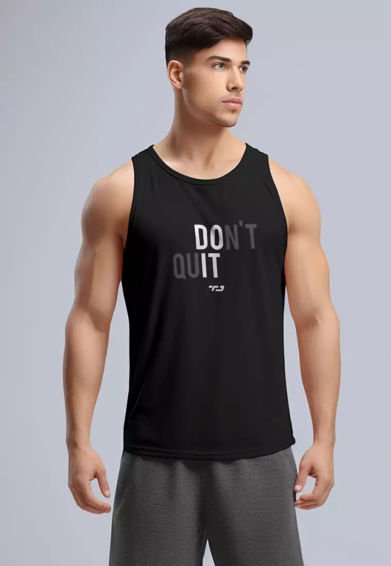 MSA86 Kaos Singlet Kutung Olahraga "do it dont quit" hitam