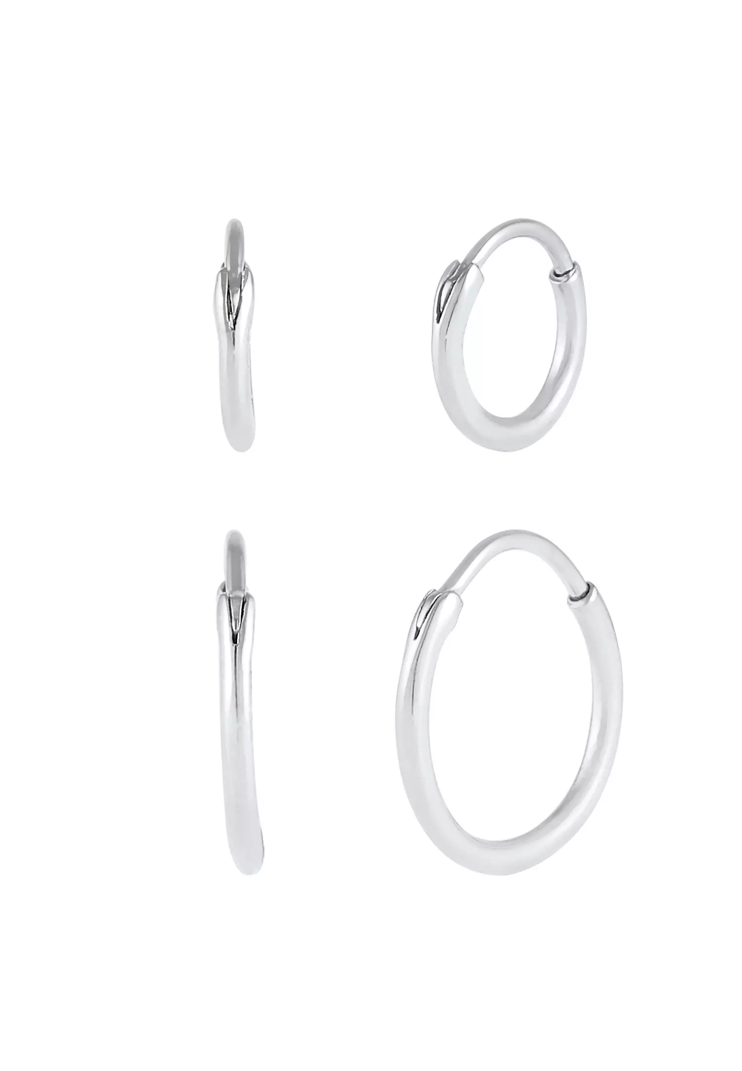 Earrings Men Hoop Set Duo Basic Trend Classic