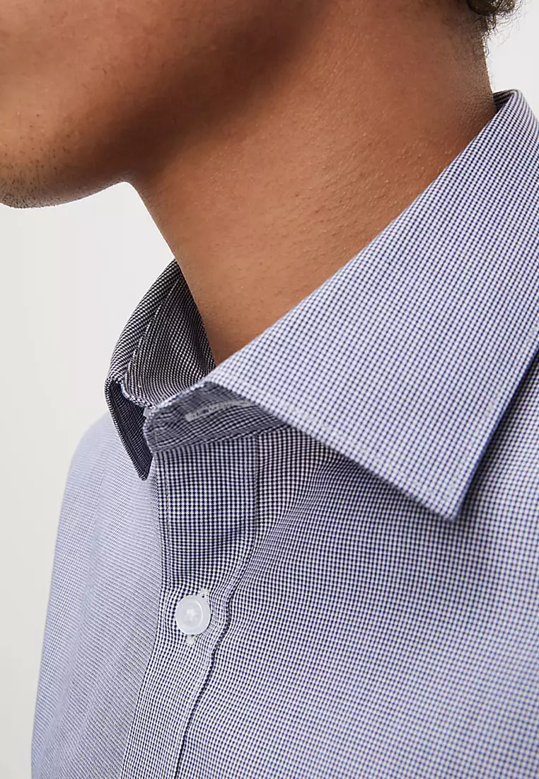 2Pk Slim Fit Easy Iron Cotton Blend Shirts