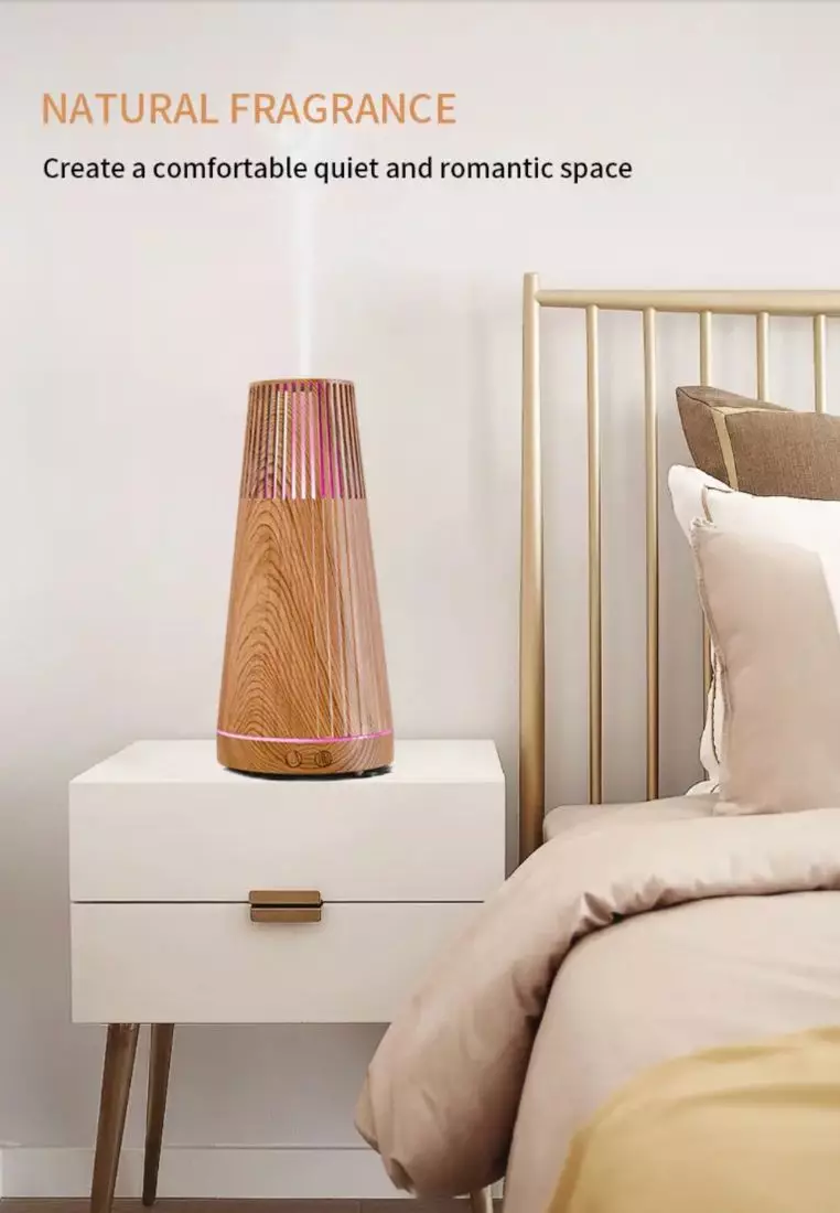 Buy Stitches & Tweed Wood Rattan Inspired Diffuser Mist Humidifier