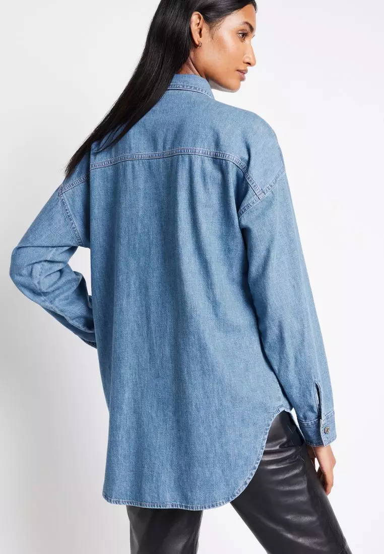 Buy NEXT Oversized Denim Shirt Online | ZALORA Malaysia