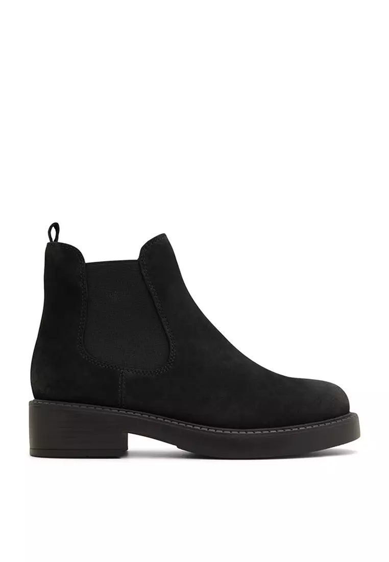 Aldo leather flat ankle boots sales