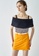 iROO orange Basic Orange Skirt 54C76AA8F91EB3GS_1
