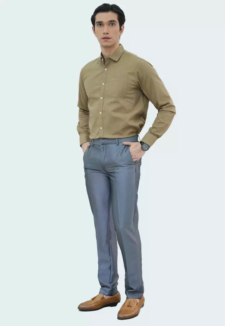 Johnwin - Celana Formal - Premium Glossy - Slim Fit - Abu - F.1018.010.230.C