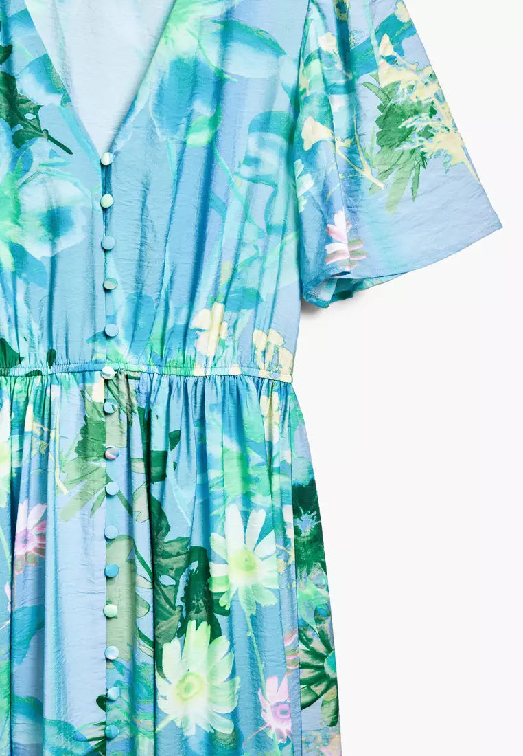 Floral shirt dress