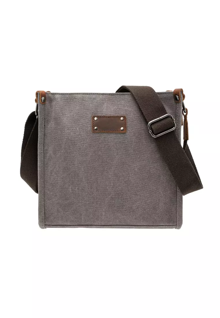 Jack Studio Canvas Leather Street Tide Messenger Bag BAD 21007