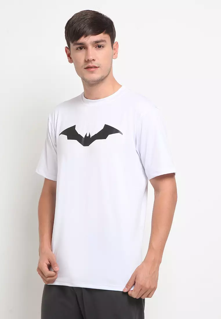Flexzone Sporty Tee The Batman Movie Logo DC Comics White