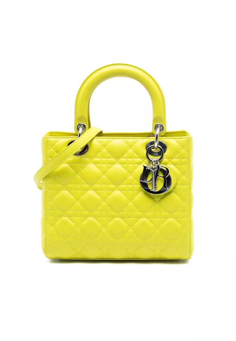 二手 Dior 中羊皮 Cannage Lady Dior 手袋