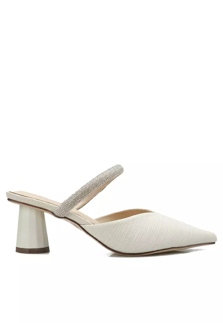 6CM Rhinestone Strap Mule Heel TE726-29