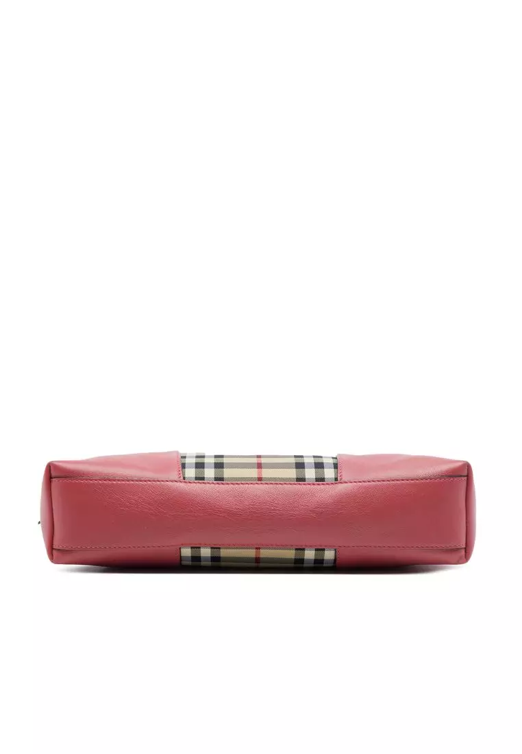 Pre-Loved Burberry Haymarket Check Coated Canvas Chichester Crossbody