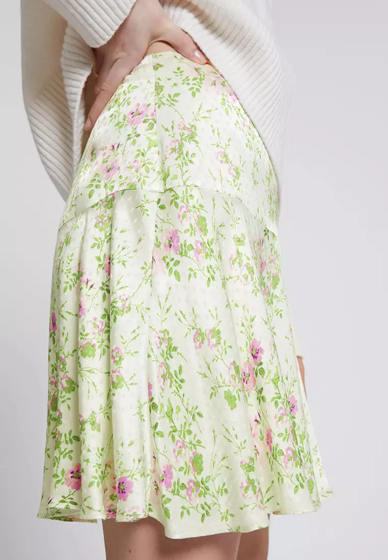 Short Flared Peplum Skirt