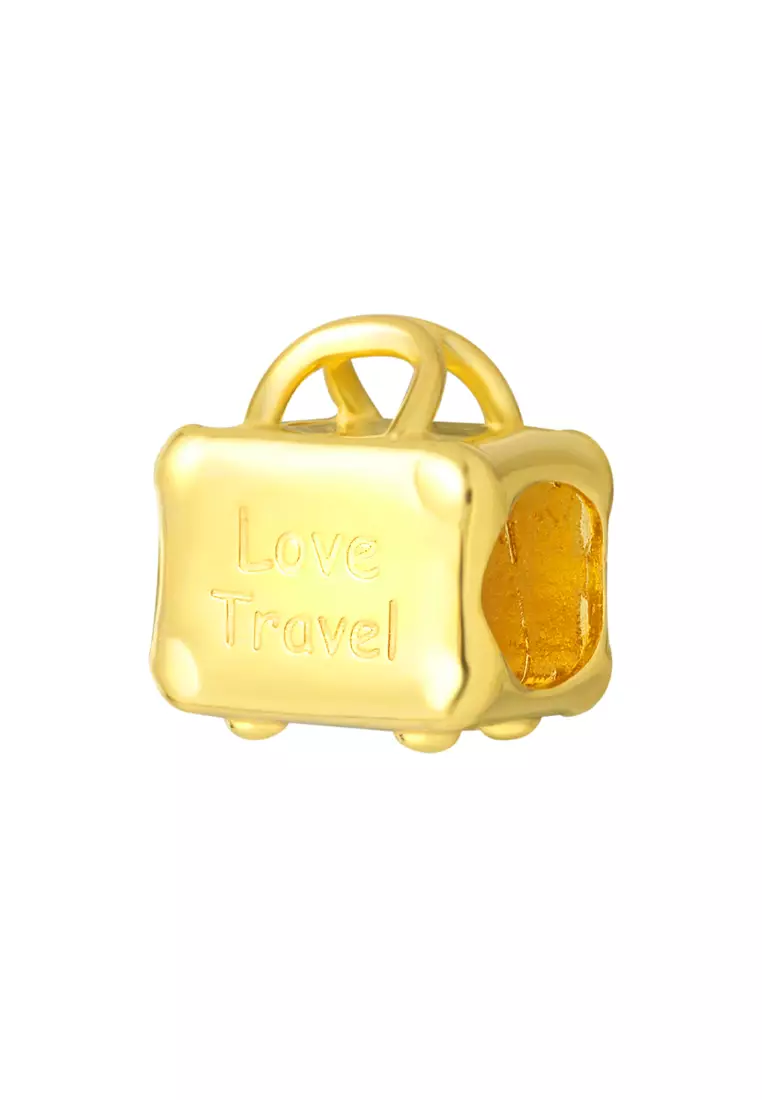 TOMEI I Love Travel Charm, Yellow Gold 916