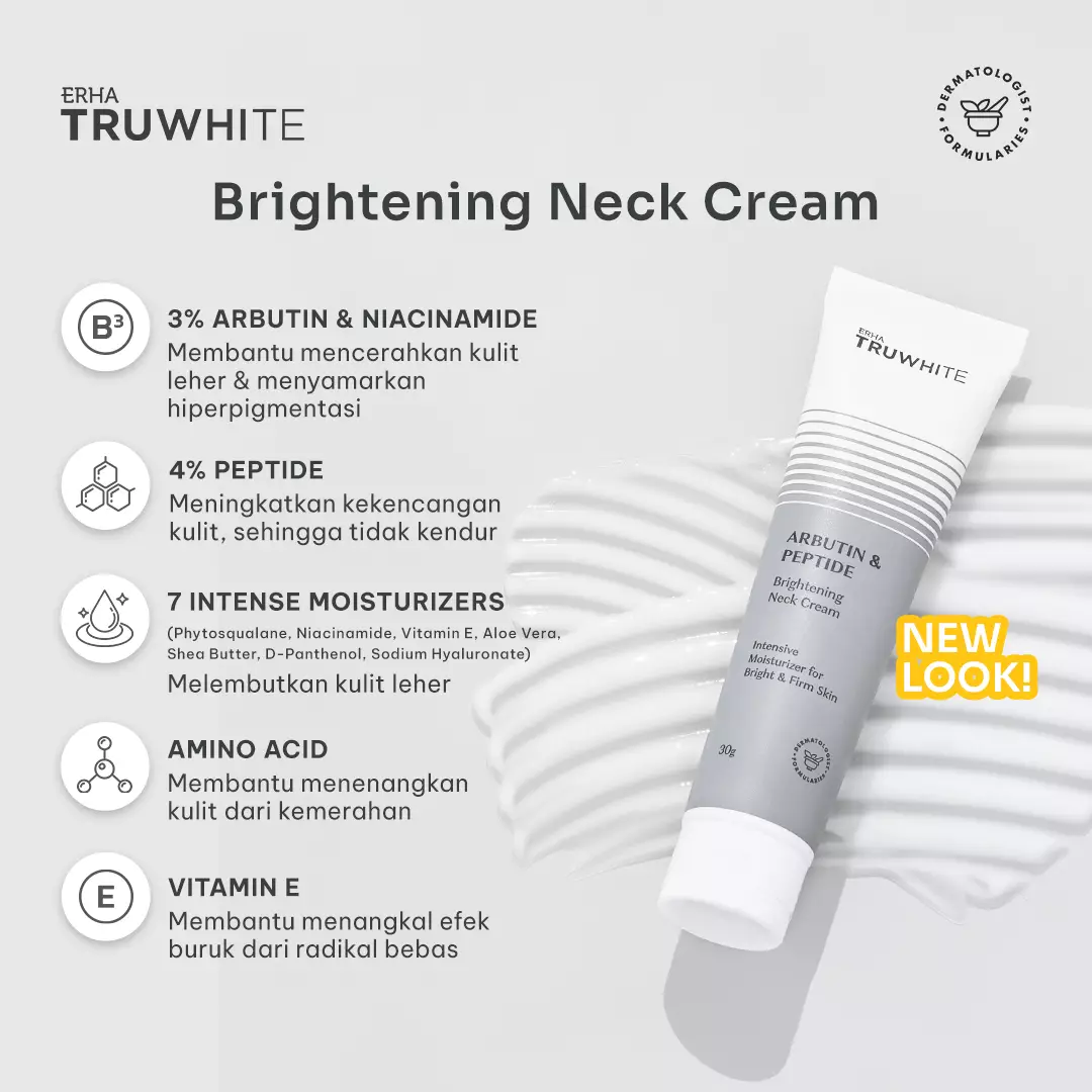 ERHA Truwhite Arbutin & Peptide Brightening Neck Cream 30g