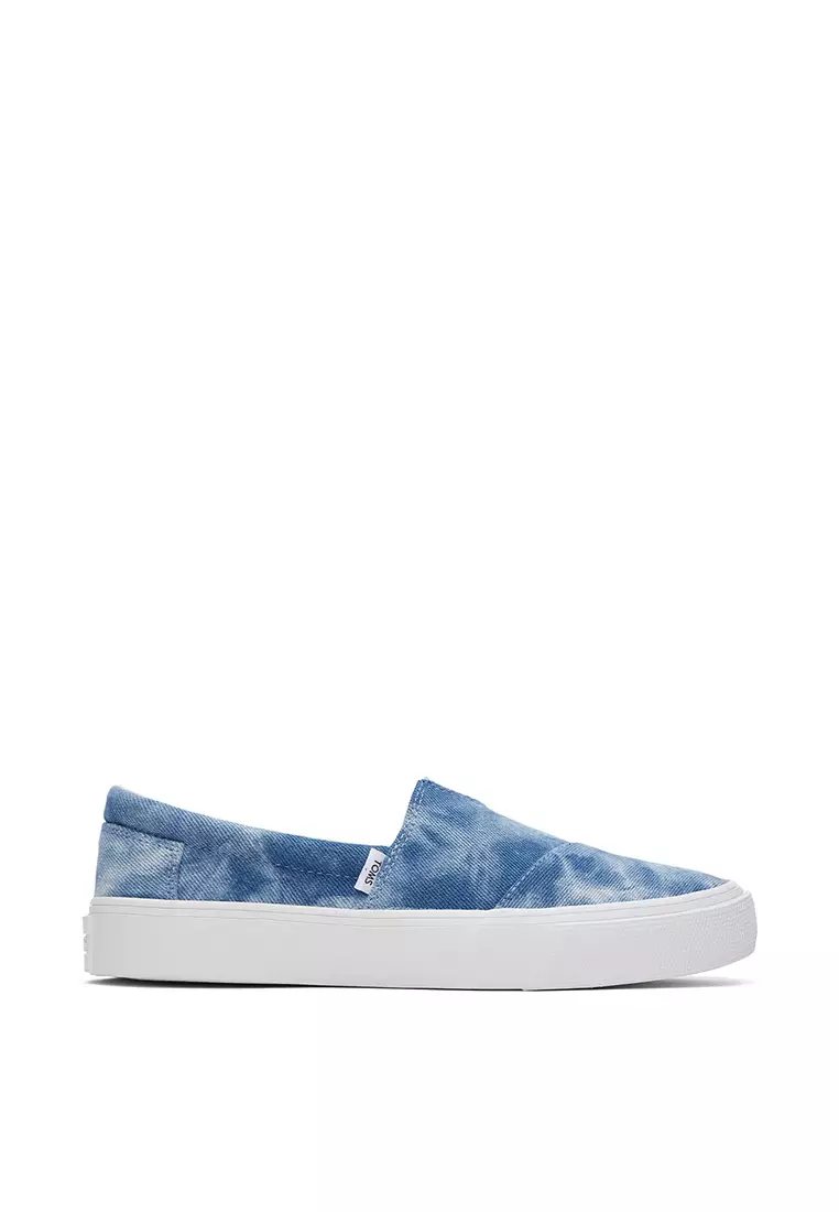 Discount on Toms  shoes - SKU: Sneakers Alpargata Fenix Slip-On Women - Blue Washed Canvas