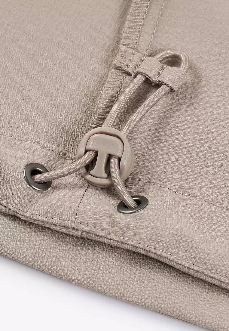 WOMEN'S LOGO HALF-ZIP LOOSE FIT HOODED DRESS