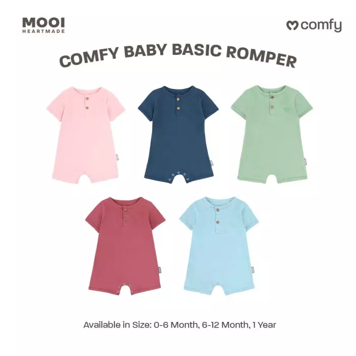 Mooi Jumper Bayi Comfy Baby Basic Romper - Pink Blossom