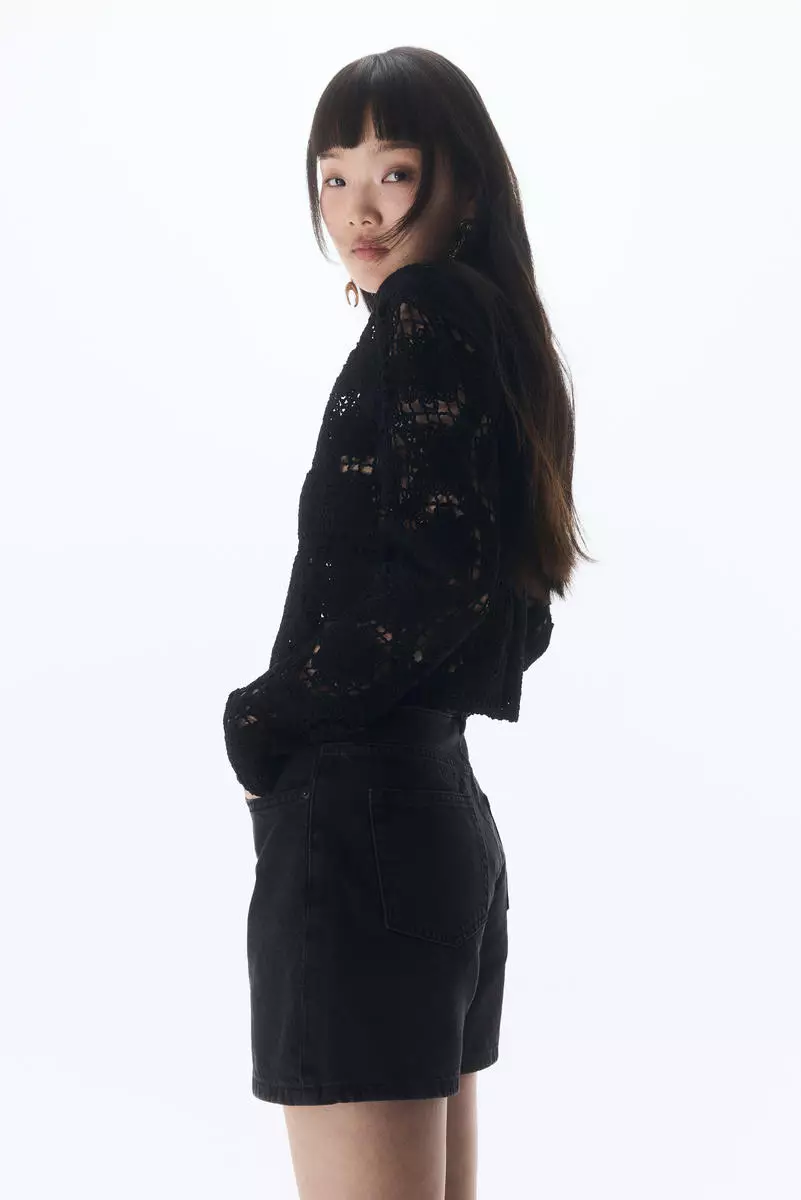 Buy H&M Gathered puff-sleeved top 2025 Online | ZALORA