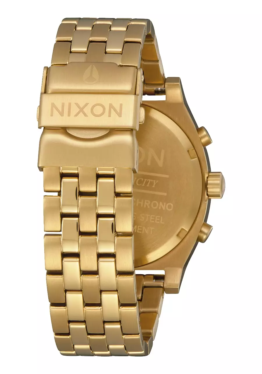 Time Teller Chrono All Gold/Deep Burgundy