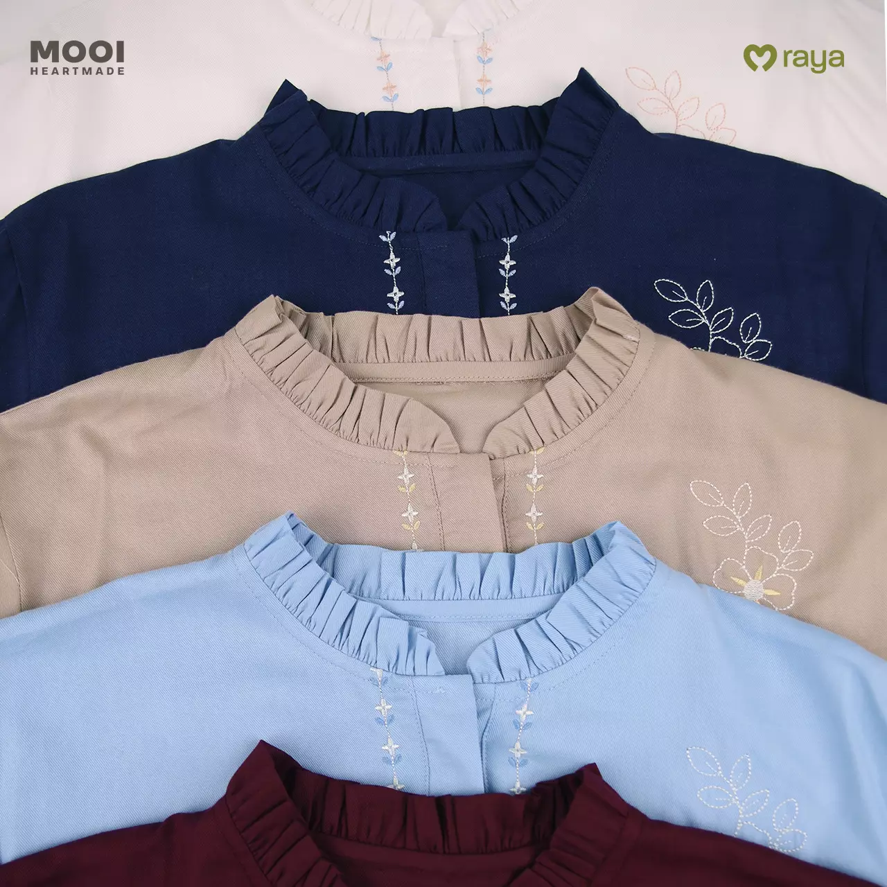 Mooi Dress Dewasa Raya Collection Sadiya Gamis Adult Basic Series 2026 - Sky Blue