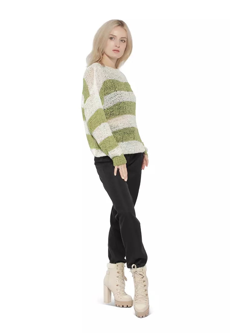 Green Oversized Knitted Top