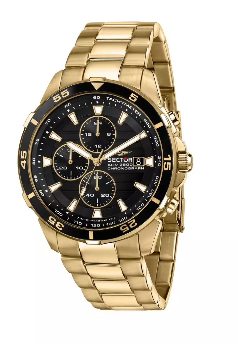 Gold chronograph clearance watch