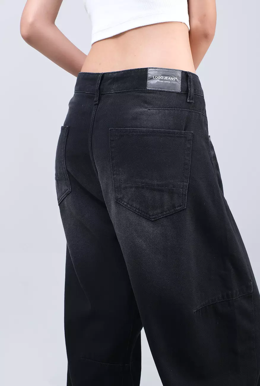 Celana Jeans Wanita Barrel Sora