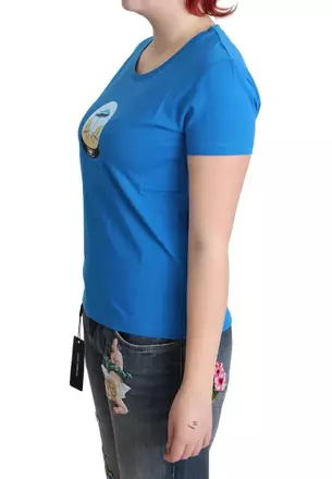Tシャツ・カットソー MOSCHINO JEANS Woman T-Shirt Black 07078237 1555 MOSCHINO T-shirt donna nera moschino a manica corta con