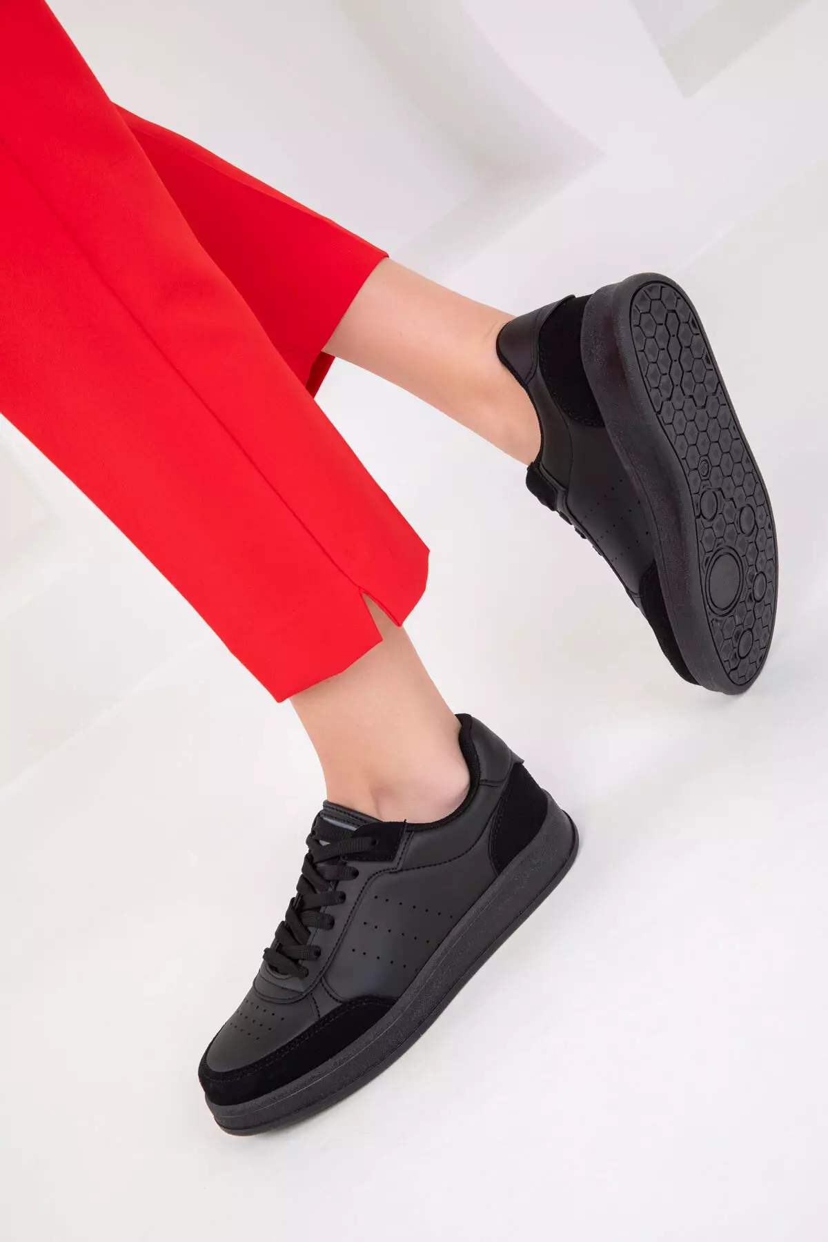 Black-Black Women's Sneakers 20359