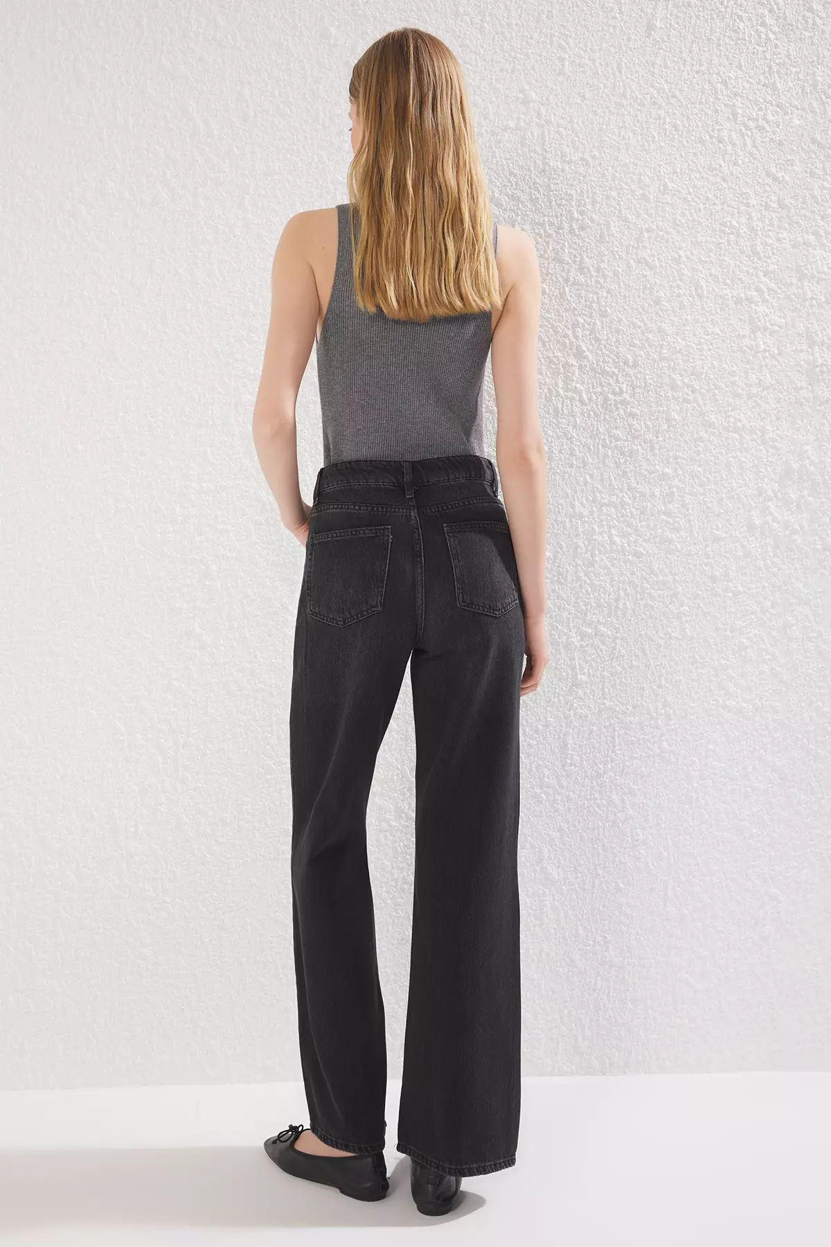 Black High Waist Wide Leg Jeans
