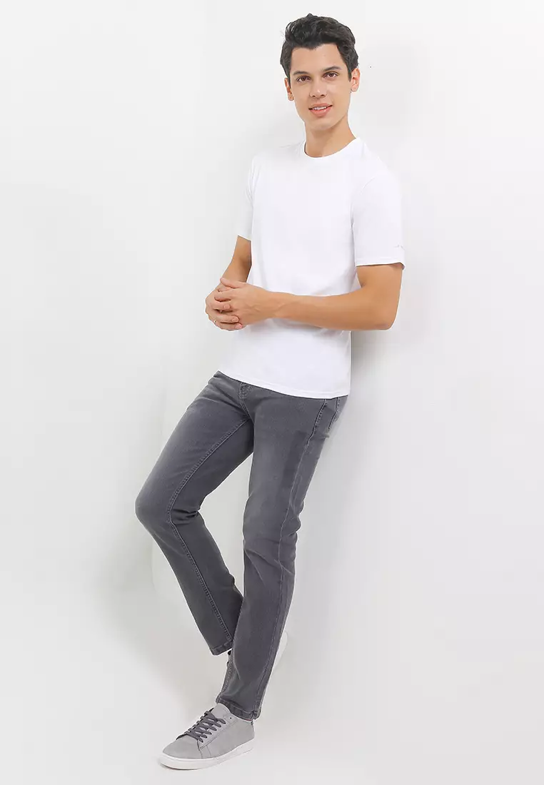 Crew Neck T-Shirt Cotton Spandex