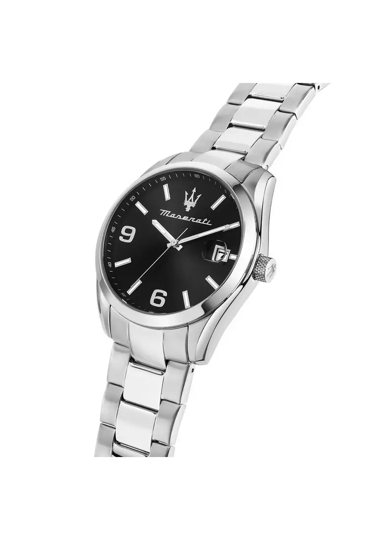 【2 Years Warranty】Maserati Attrazione 43mm Men's Quartz Watch R8853151007 With Luminous Dial Hands