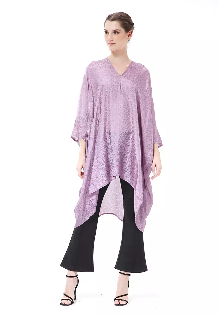 Olaf Atasan Wanita Tunik Kebaya Batik Simple Material Viscose ORIGINAL - Lilac