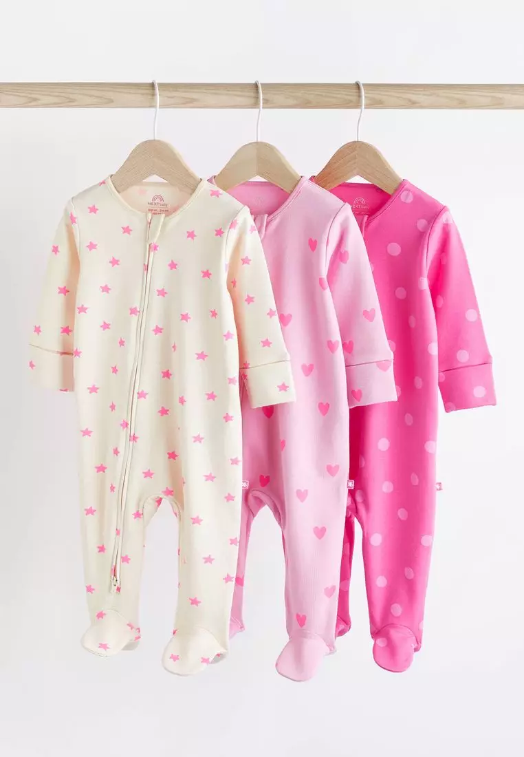 Buy NEXT Baby Two Way Zip Sleespuits 3 Pack 2024 Online ZALORA