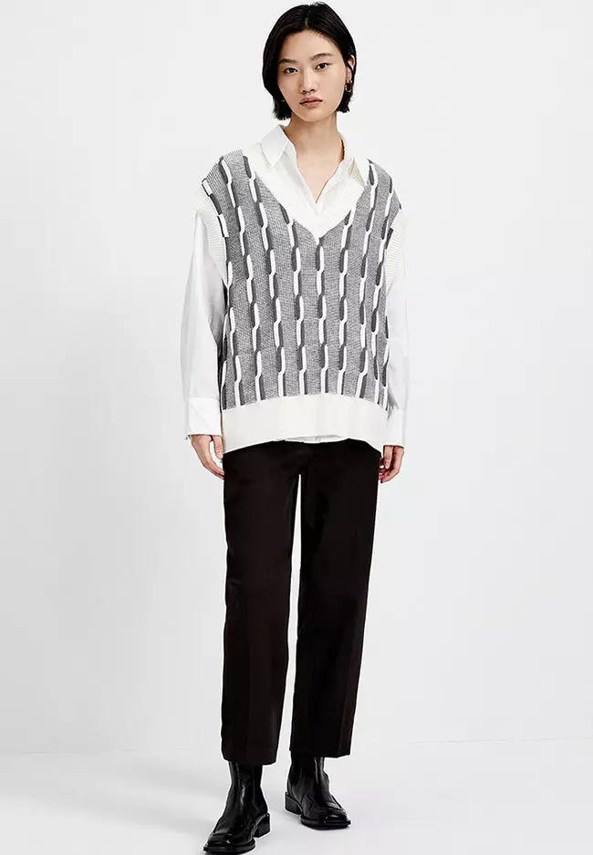 Cable Knit Sweater Vest