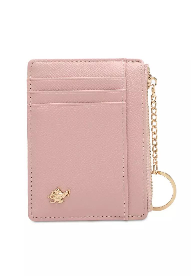 Women's Card Holder With Coin Compartment - Pink