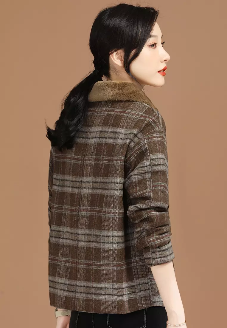 Girls plaid coat outlet