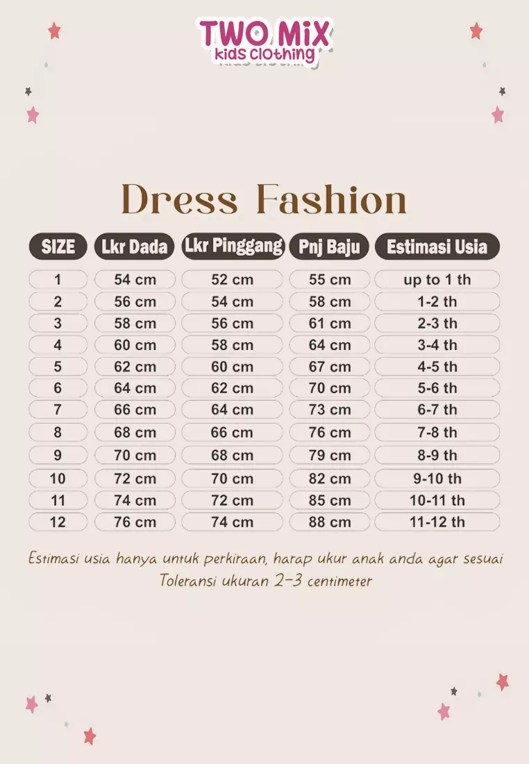 Two Mix - Dress Anak Perempuan - Gaun Anak Cewek Rompi 1-12 Tahun Y894 Pink